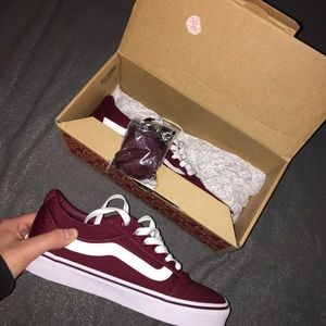 Burgundy Vans
